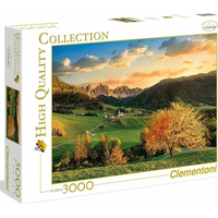CLEMENTONI Puzzle Svatá Magdaléna, Dolomity, Itálie 3000 dílků