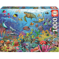 EDUCA Puzzle Želvy v tropické fantazii 1000 dílků