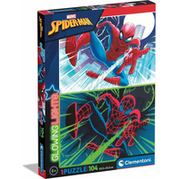 CLEMENTONI Svítící puzzle Marvel: Spiderman 104 dílků