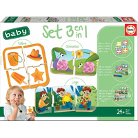 EDUCA Baby puzzle set Barvy, posloupnost a protiklady 3v1