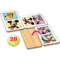 EDUCA Dřevěné domino Mickey a Minnie