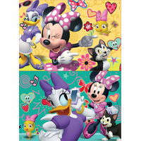 EDUCA Dřevěné puzzle Minnie a Daisy 2x16 dílků