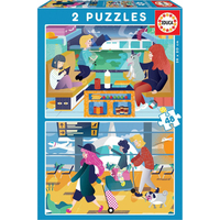 EDUCA Puzzle Cestování 2x48 dílků