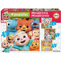 EDUCA Puzzle CoComelon 4v1 (6,9,12,16 dílků)