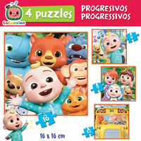 EDUCA Puzzle CoComelon 4v1 (6,9,12,16 dílků)