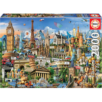 EDUCA Puzzle Divy Evropy 2000 dílků