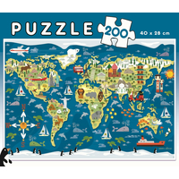 EDUCA Puzzle Mapa světa 200 dílků