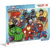 CLEMENTONI Puzzle Marvel Super Hero Adventures: Do akce 30 dílků