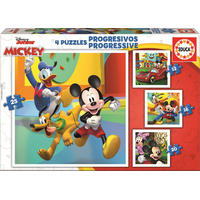 EDUCA Puzzle Mickey a přátelé 4v1 (12,16,20,25 dílků)