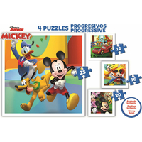 EDUCA Puzzle Mickey a přátelé 4v1 (12,16,20,25 dílků)