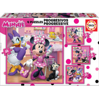 EDUCA Puzzle Minnie a Daisy 4v1 (12,16,20,25 dílků)