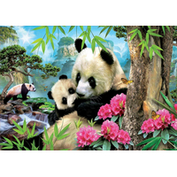 EDUCA Puzzle Panda s mládětem 1000 dílků
