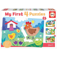 EDUCA Moje první puzzle Maminky a mláďátka 4v1 (5,6,7,8 dílků)