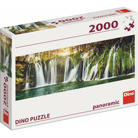 DINO Panoramatické puzzle Plitvické vodopády 2000 dílků