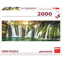 DINO Panoramatické puzzle Plitvické vodopády 2000 dílků