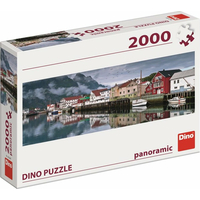 DINO Panoramatické puzzle Rybářská vesnice 2000 dílků