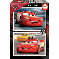EDUCA Puzzle Auta 3: Závodní dráha 2x48 dílků