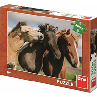 DINO Puzzle Barevní koně XXL 300 dílků