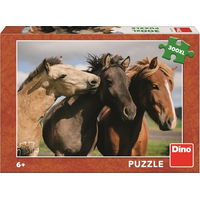 DINO Puzzle Barevní koně XXL 300 dílků