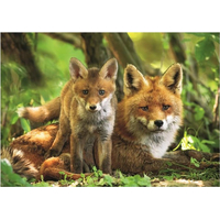 DINO Puzzle Liška s mláďátkem XL 300 dílků