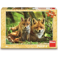 DINO Puzzle Liška s mláďátkem XL 300 dílků