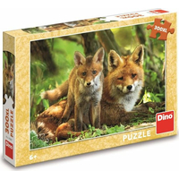 DINO Puzzle Liška s mláďátkem XL 300 dílků