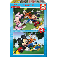 EDUCA Puzzle Mickey a přátelé 2x48 dílků