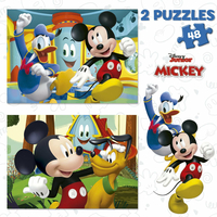 EDUCA Puzzle Mickey Mouse: Zábavní park 2x48 dílků