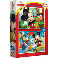 EDUCA Puzzle Mickey Mouse: Zábavní park 2x48 dílků