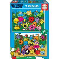 EDUCA Puzzle Monsieur Madame 2x20 dílků