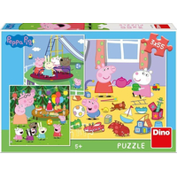 DINO Puzzle Prasátko Peppa na prázdninách 3x55 dílků