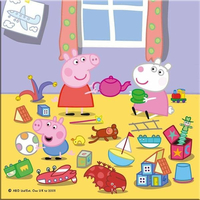 DINO Puzzle Prasátko Peppa na prázdninách 3x55 dílků