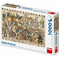 DINO Puzzle Rvačka v hospodě 1000 dílků