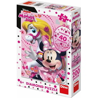 DINO Puzzle s drahokamy Minnie 200 dílků