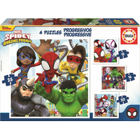 EDUCA Puzzle Spidey a jeho úžasní přátelé 4v1 (12,16,20,25 dílků)