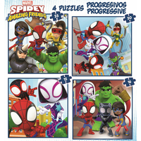 EDUCA Puzzle Spidey a jeho úžasní přátelé 4v1 (12,16,20,25 dílků)