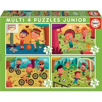 EDUCA Puzzle Sporty 4v1 (20,40,60,80 dílků)