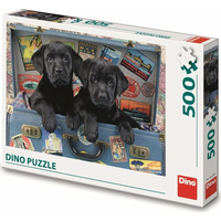 DINO Puzzle Štěňata v kufru 500 dílků
