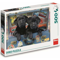 DINO Puzzle Štěňata v kufru 500 dílků