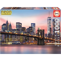 EDUCA Svítící puzzle Brooklynský most, New York 1000 dílků