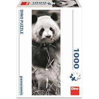 DINO Vertikální puzzle Panda v trávě 1000 dílků