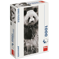 DINO Vertikální puzzle Panda v trávě 1000 dílků
