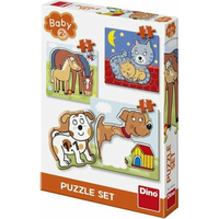 DINO Baby puzzle Domácí zvířátka 3v1 (3,4,5 dílků)