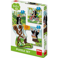 DINO Baby puzzle Krtek na louce 3v1 (3,4,5 dílků)