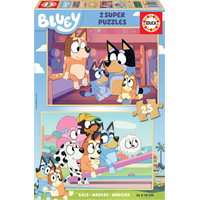 EDUCA Dřevěné puzzle Bluey 2x25 dílků