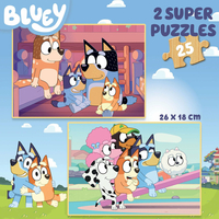 EDUCA Dřevěné puzzle Bluey 2x25 dílků