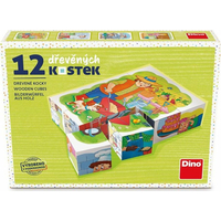 DINO Obrázkové kostky Povolání, 12 kostek