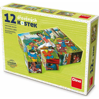 DINO Obrázkové kostky Sněhurka, 12 kostek
