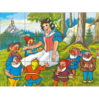 DINO Obrázkové kostky Sněhurka, 12 kostek