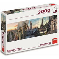 DINO Panoramatické puzzle Paříž koláž 2000 dílků